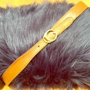 Gucci Vintage Camel Tan Leather Belt